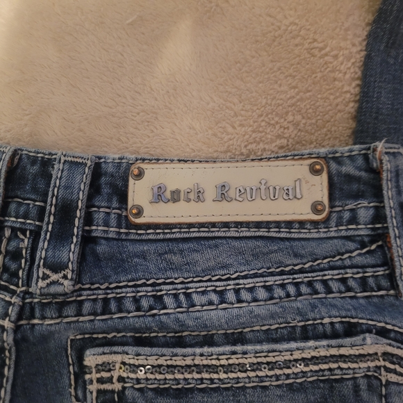 Rock Revival Women's Medium Blue Straight Leg Jeans - Picture 7 of 10